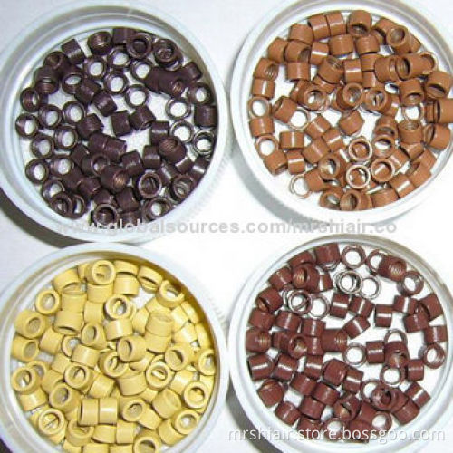 4.5mm 3.0mm Scrow micro ring black brown blonde color for I tip hair extensions tools